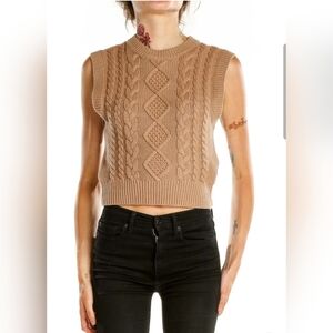 Wilfred Camel Cable Knit Tank Top